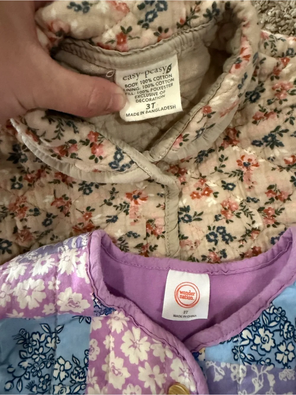 wonder nation Quilted Patchwork Jacket - Lavender, Blue & Purple